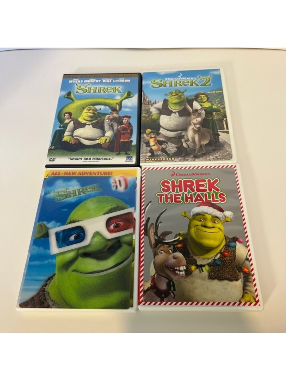 Shrek Movie DVD Lot Shrek 2 3D Glasses Shrek the Halls Set